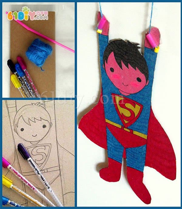 Children's toys DIY flying Superman