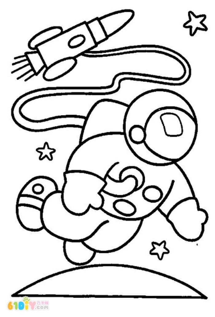 Astronaut Coloring Map