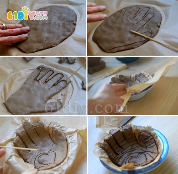 Children's creative mason hand-shaped storage tray
