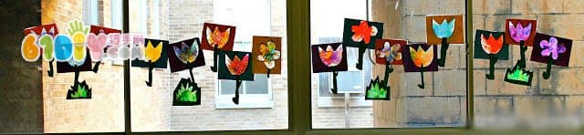 Parent-Child Handmade Spring Flower Window Ornament