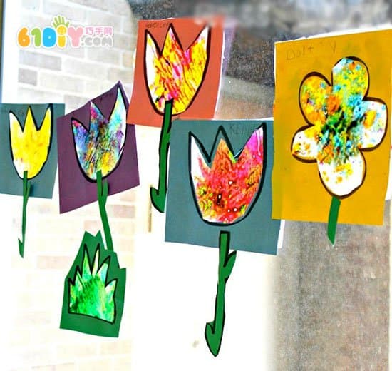 Parent-Child Handmade Spring Flower Window Ornament