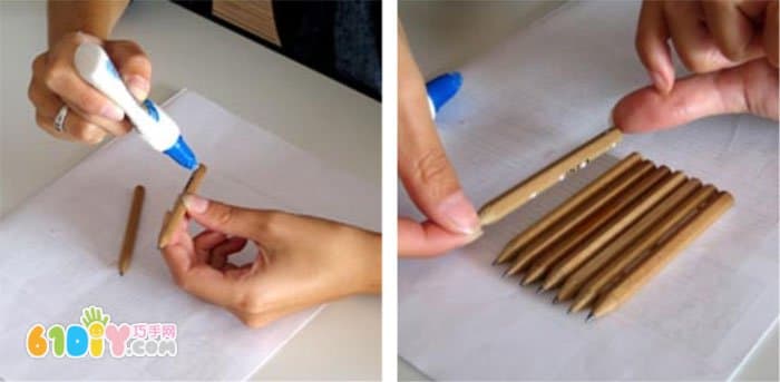 Pencil making pen holder
