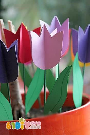 Mother's Day Handmade Gifts - Simple 3D Tulips