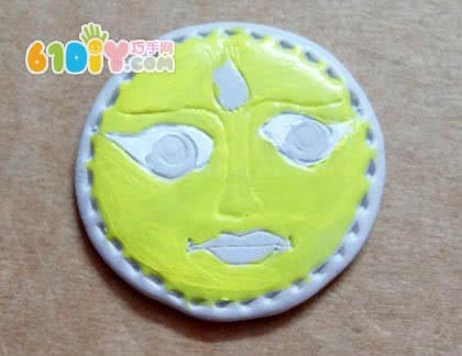 Clay making personalized refrigerator stickers