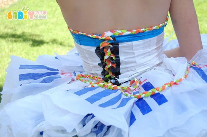 Beautiful plastic bag handmade skirt