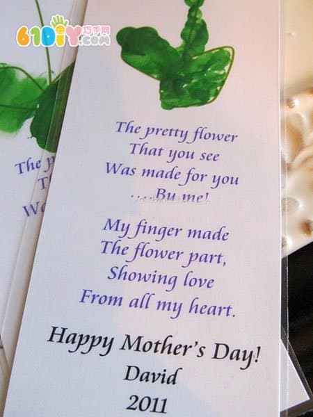 Mother's Day handmade small gift flower bookmark