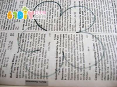 Handmade Newspaper Flower Card