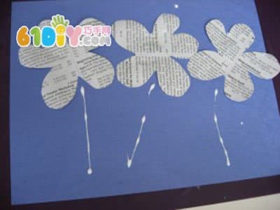 Handmade Newspaper Flower Card