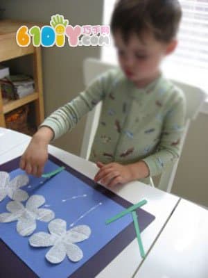 Handmade Newspaper Flower Card