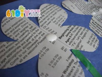 Handmade Newspaper Flower Card