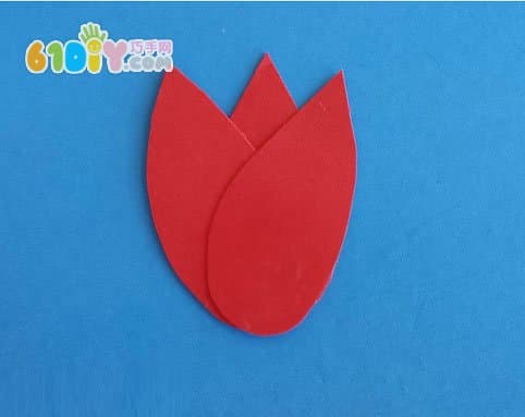 DIY making simple jam paper tulip flowers