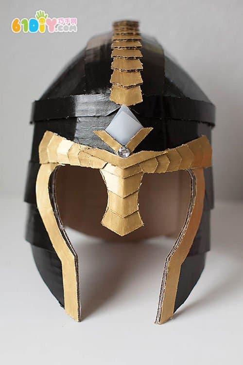 Playing props waste cardboard making knight helmet