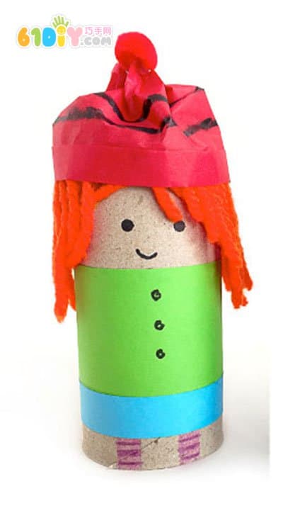 Paper tube small idea cute little person