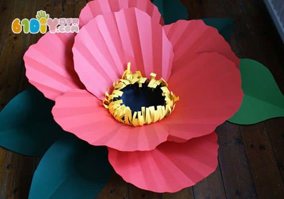 Three-dimensional large paper flower DIY production
