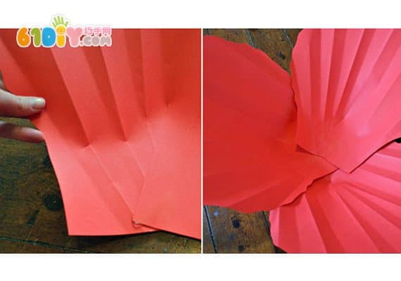 Three-dimensional large paper flower DIY production