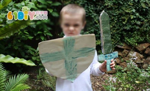 Handmade shields and swords