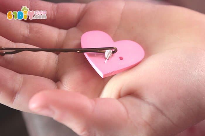 Simple button small hair clip making