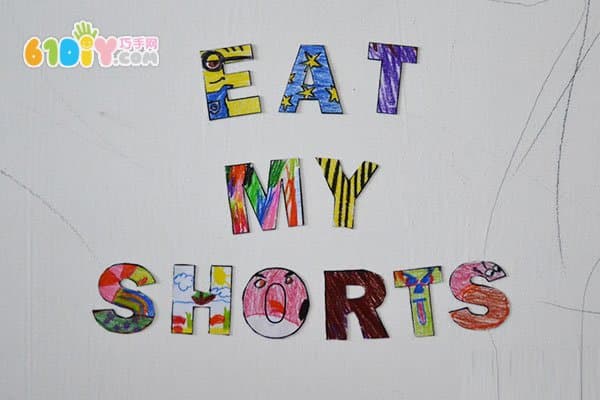 Creative baby letter coloring handmade