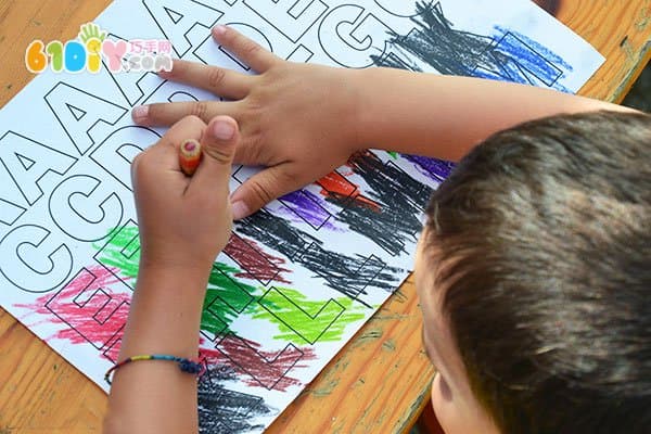 Creative baby letter coloring handmade
