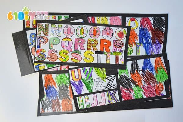 Creative baby letter coloring handmade