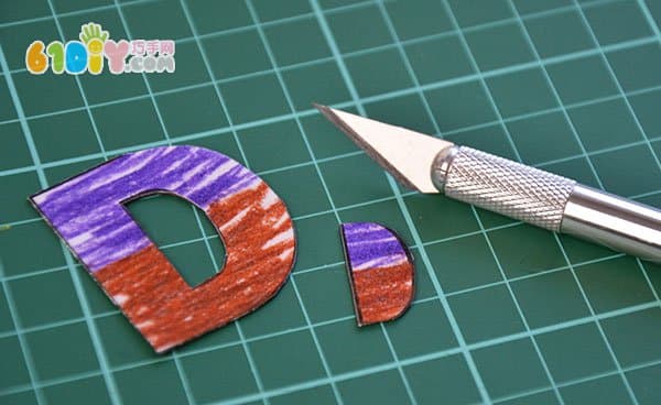 Creative baby letter coloring handmade