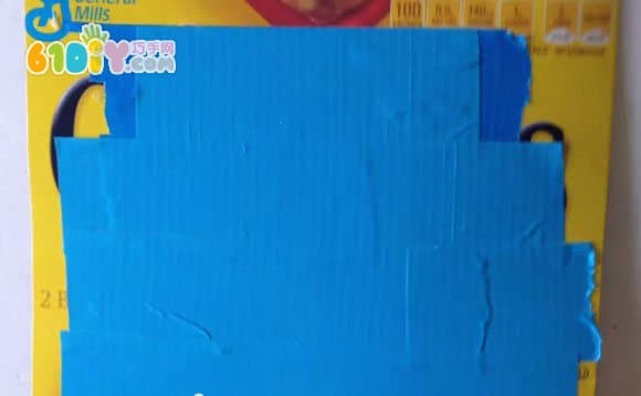 Tape waste paperboard DIY making rain cloud ornaments