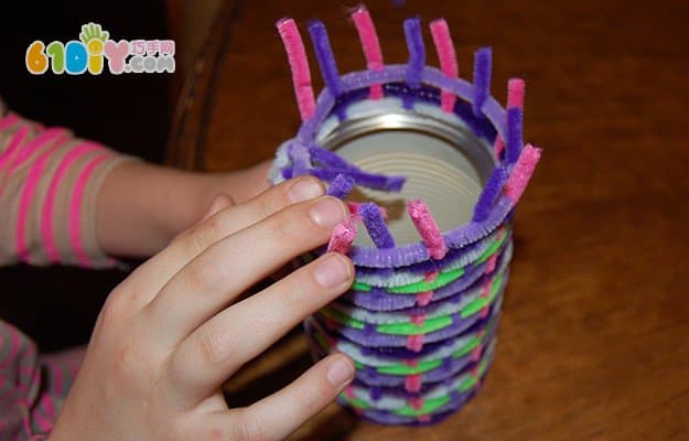 Hair root weaving DIY jar pen holder