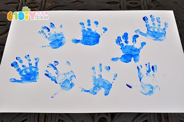 Father's Day Gifts Small Handprints Decorative Paintings