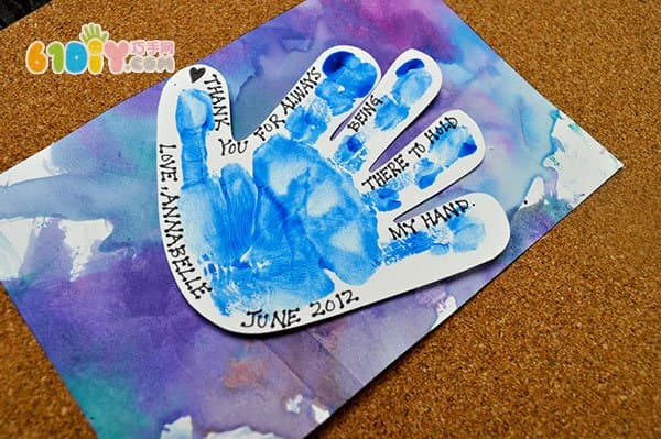 Father's Day Gifts Small Handprints Decorative Paintings