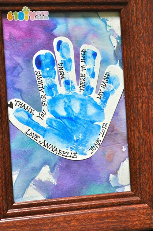 Father's Day Gifts Small Handprints Decorative Paintings