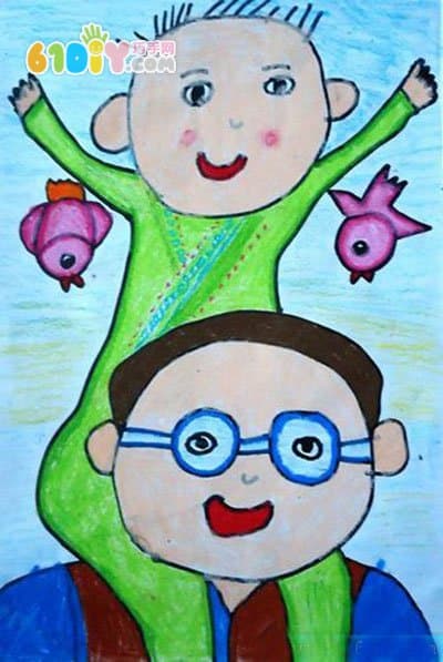 Father's day children's drawing