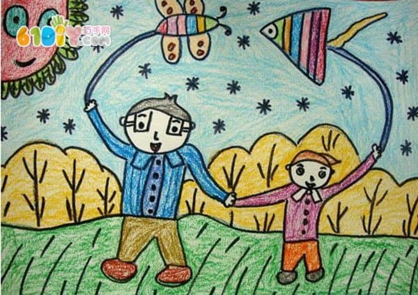 Father's day children's drawing