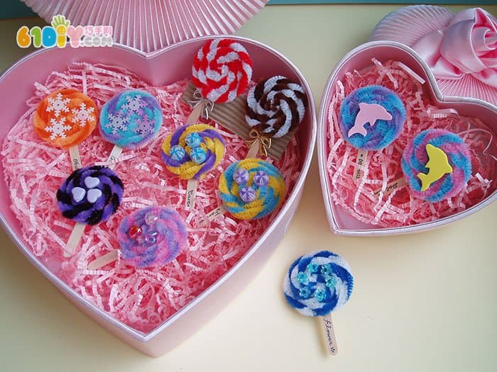 Beautiful handmade hairy lollipop