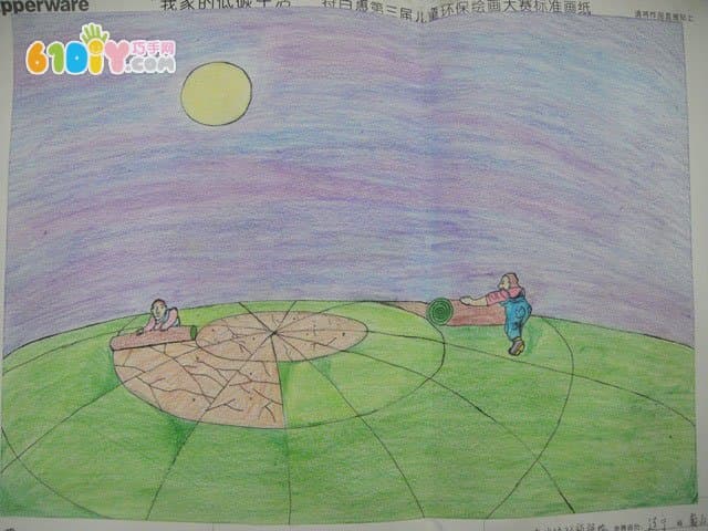 Protect trees, protect the earth, children's pictures