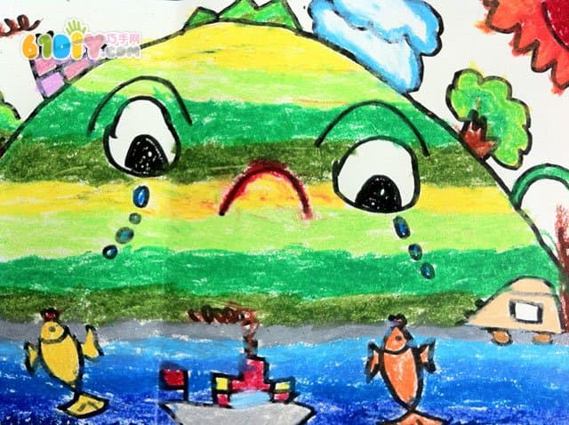 Protect the earth's children's paintings