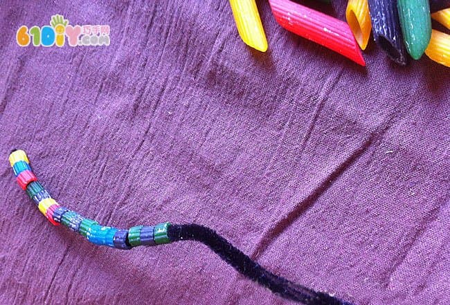 Hairy noodles DIY good hungry caterpillar