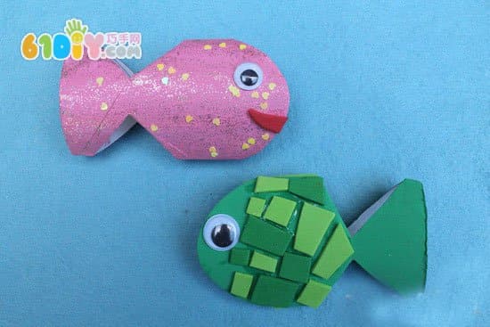 Paper tube making beautiful small fish