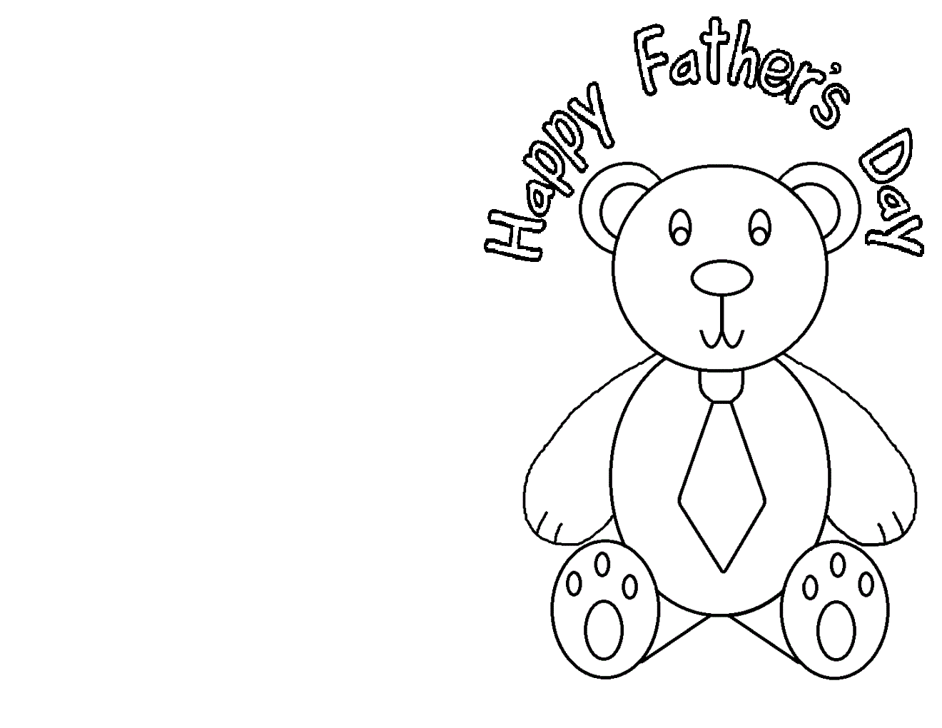 Father's Day Bear Card Template