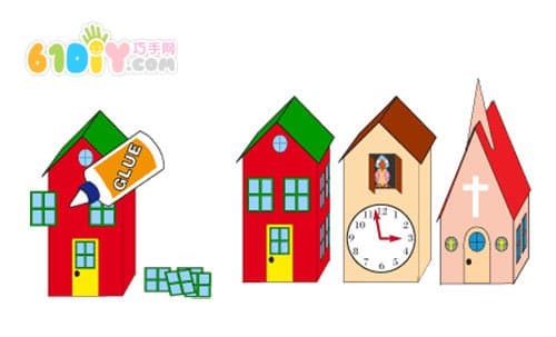 3 milk box making cartoon small house tutorial