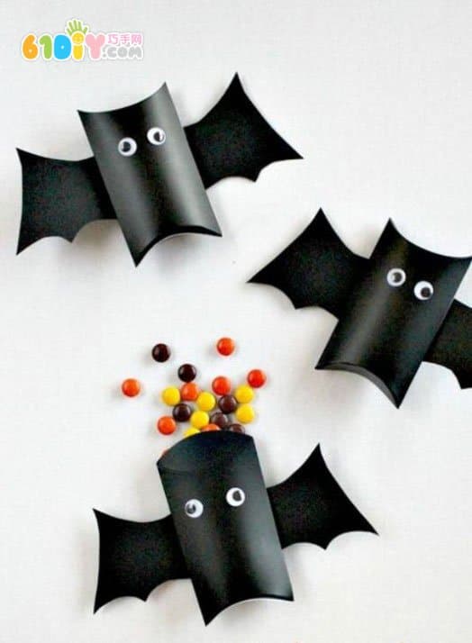 Cute Roll Paper Tube Bat Making Method