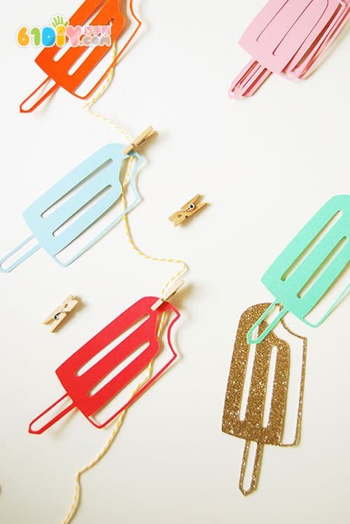 Summer handmade DIY ice cream hanging