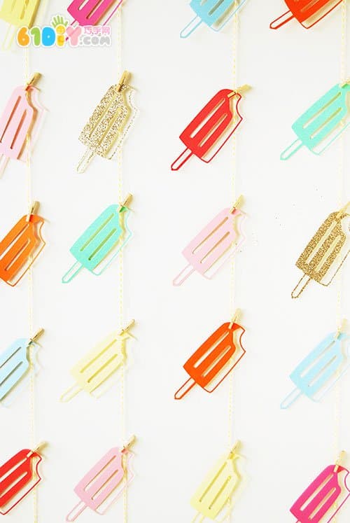 Summer handmade DIY ice cream hanging