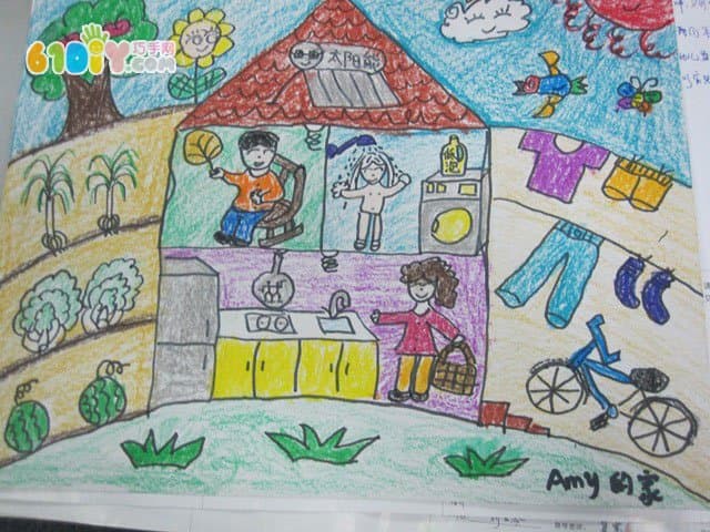 Energy saving and environmental protection theme children's paintings