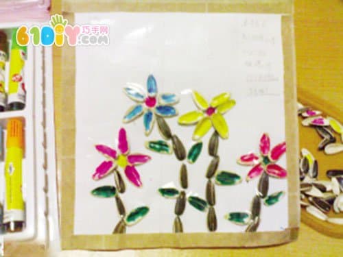 Waste Utilization - Melon Seed Shell Small Flower Stickers