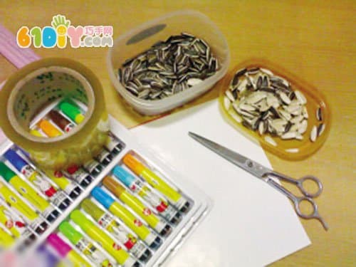 Waste Utilization - Melon Seed Shell Small Flower Stickers