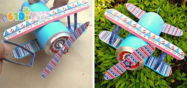 Cans turned waste into treasure handmade aircraft model