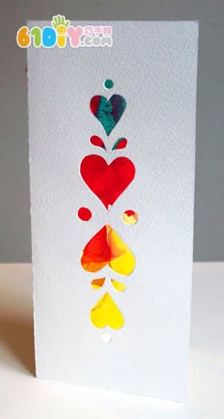 Holiday handmade greeting card beautiful love hollow card