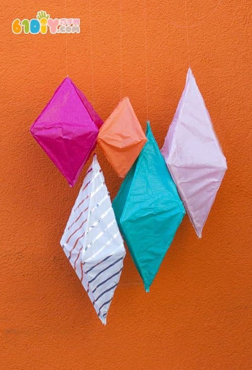 Mid-Autumn Festival DIY Diamond Shaped Lantern Handmade