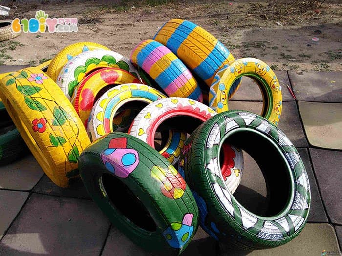 Tire painting picture