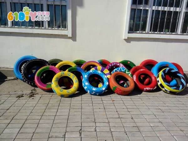 Tire painting picture